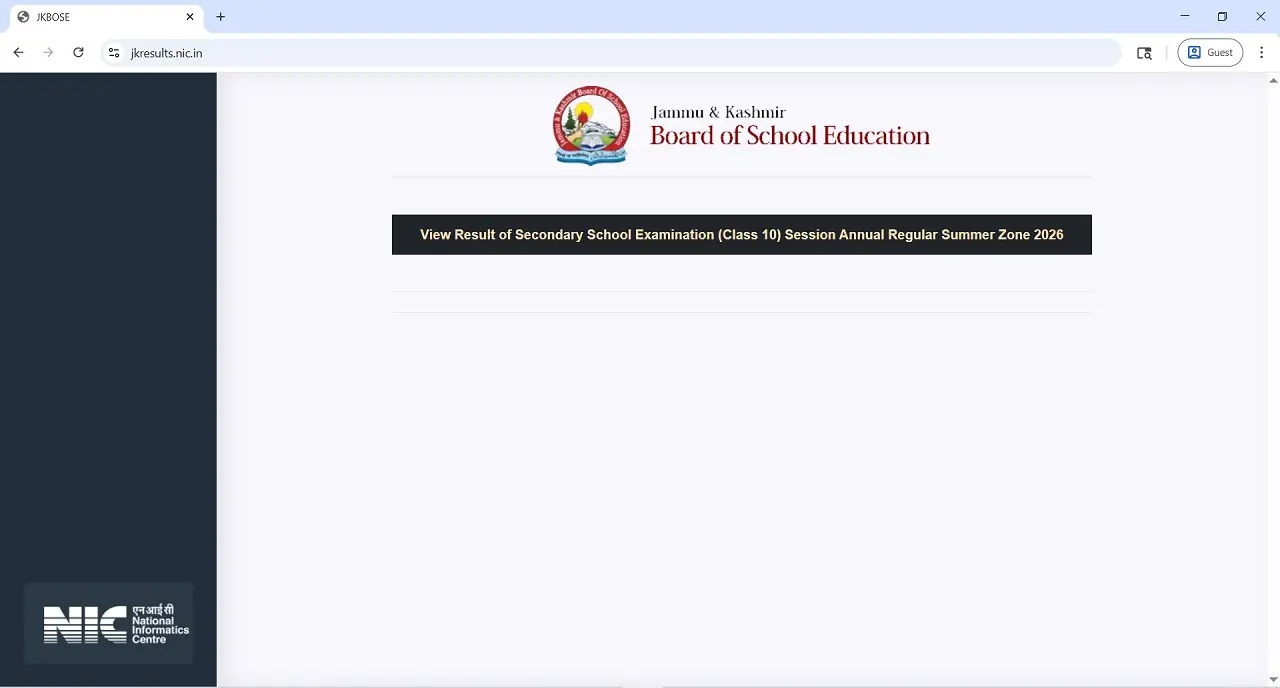 JKBOSE Class 10 Result 2026
